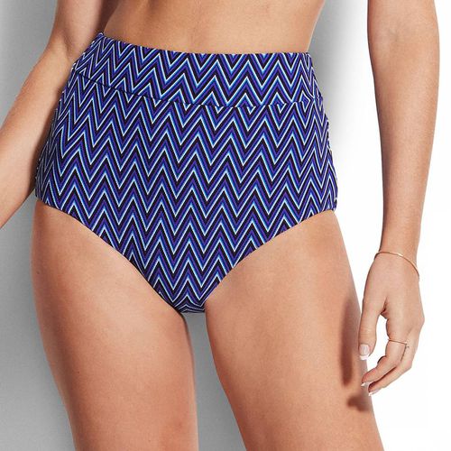 Indigo Blue High Waisted Bikini Bottom - Seafolly - Modalova