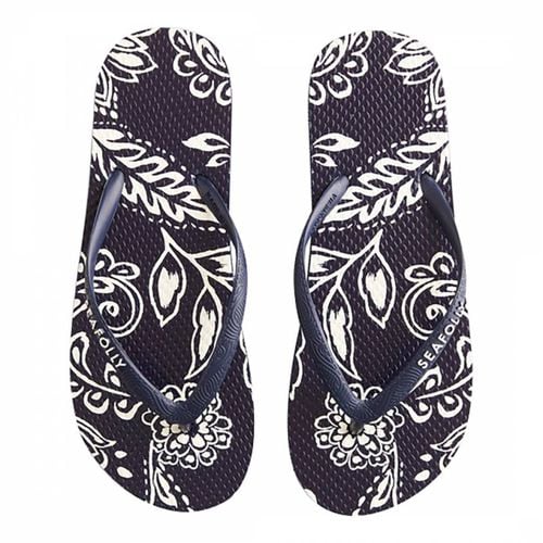 Navy Folklore Flipflop - Seafolly - Modalova