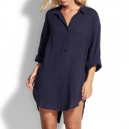 Navy Oversize Beach Cover Up - Seafolly - Modalova