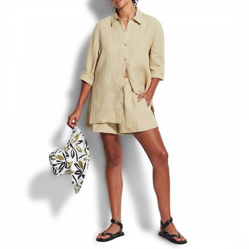 Olive Green Beach Linen Shirt - Seafolly - Modalova