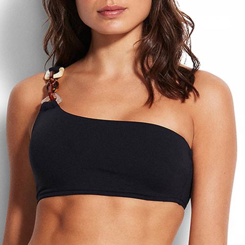 Black One Shoulder Bikini Top - Seafolly - Modalova