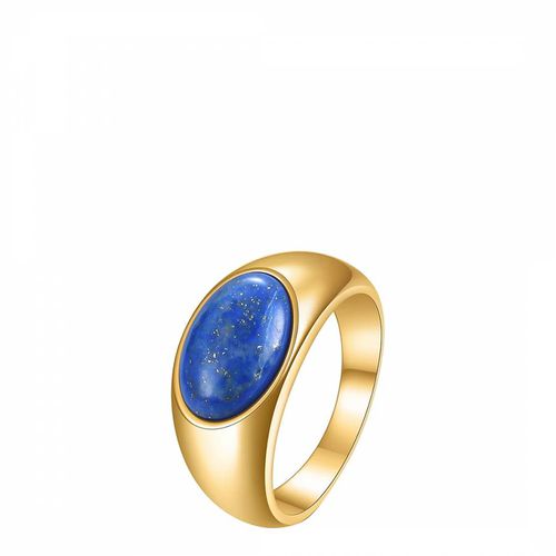 K Oval Blue Lapis Gemstone Ring - Stephen Oliver - Modalova