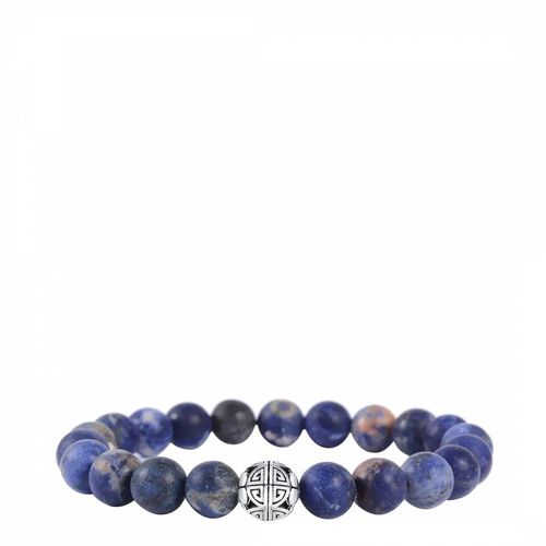 Silver Bali Blue Gemstone Bracelet - Stephen Oliver - Modalova