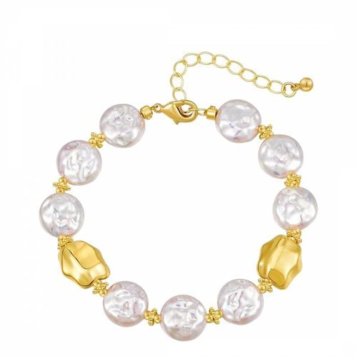 K Gold Modern Pearl Bracelet - Liv Oliver - Modalova