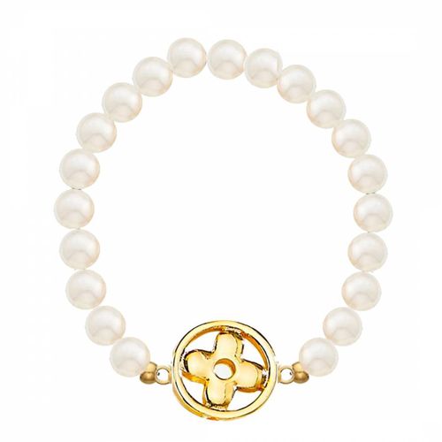 K Gold Pearl Motif Bracelet - Liv Oliver - Modalova