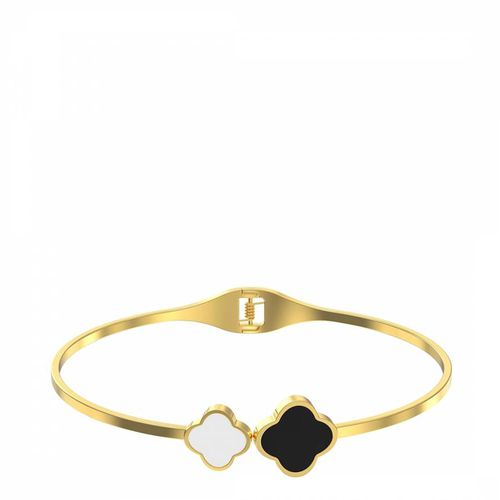 K Black & White Essential Cuff Bangle - Liv Oliver - Modalova