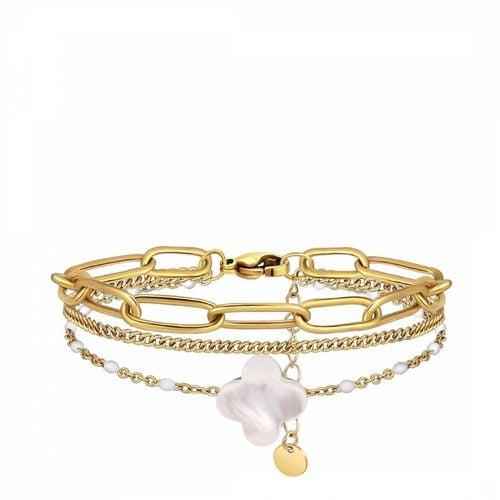 K White Mother Of Pearl Motif Layer Bracelet - Liv Oliver - Modalova