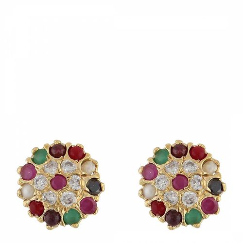 K Gold Gemstone Earrings - Liv Oliver - Modalova