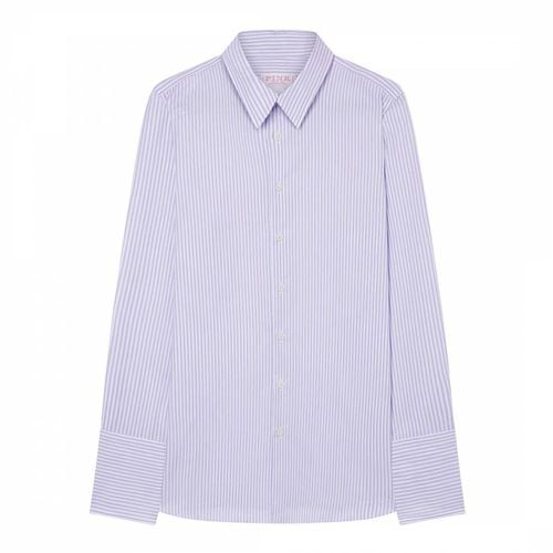 White Textured Stripe Tailored Cotton Shirt - Thomas Pink - Modalova