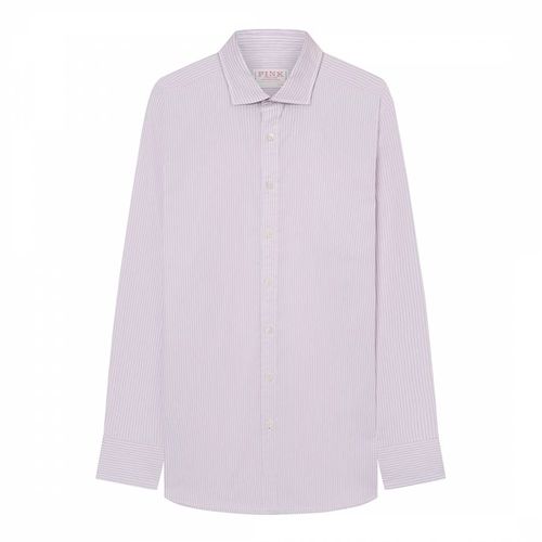 Blue Textured Stripe Classic Cotton Shirt - Thomas Pink - Modalova