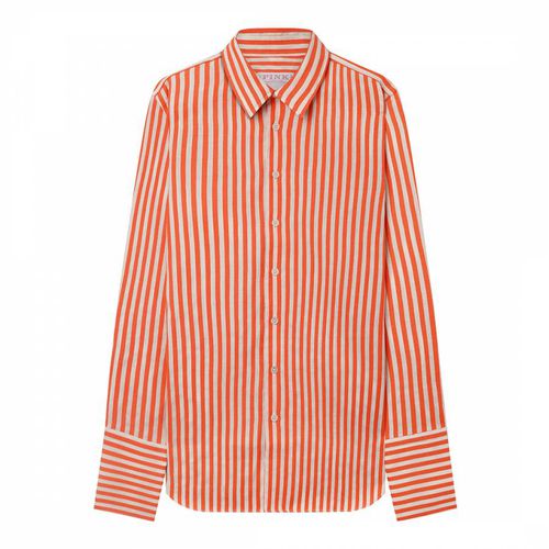 Orange Double Barre Stripe Cotton Shirt - Thomas Pink - Modalova