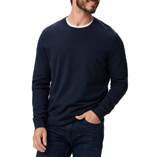 Navy Champlin Wool Blend Jumper - Paige - Modalova