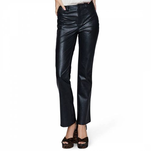 Manhattan Faux Leather Bootcut Trouser - Paige - Modalova