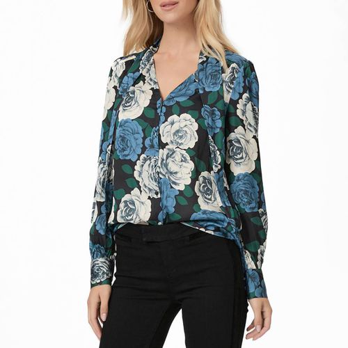 Navy Floral Cleobelle Blouse - Paige - Modalova