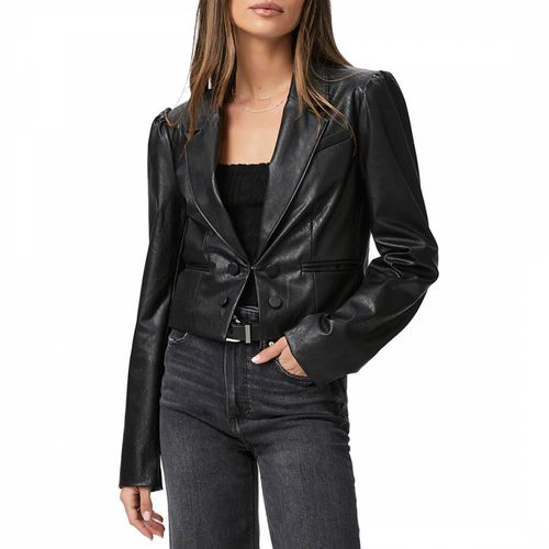 Black Argentina Faux Leather Blazer - Paige - Modalova