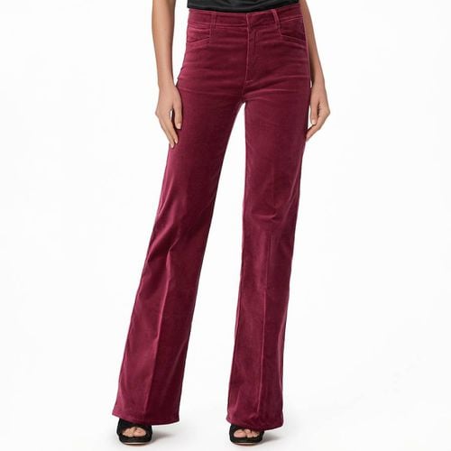 Burgundy Velvet Leenah Trouser - Paige - Modalova