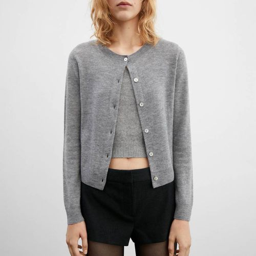 Grey Wool Cardigan - Mango - Modalova