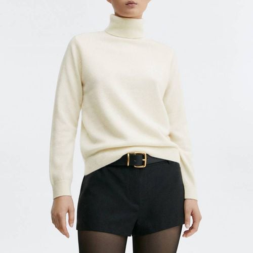 Ecru Cashmere Turtleneck Jumper - Mango - Modalova