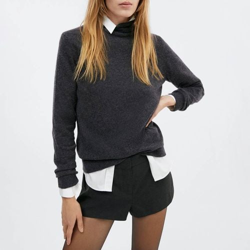 Charcoal Cashmere Turtleneck Jumper - Mango - Modalova