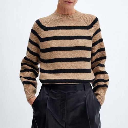 Black Striped Wool Blend Jumper - Mango - Modalova