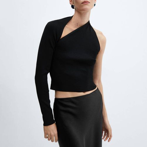 Black Asymmetrical Top With Split - Mango - Modalova