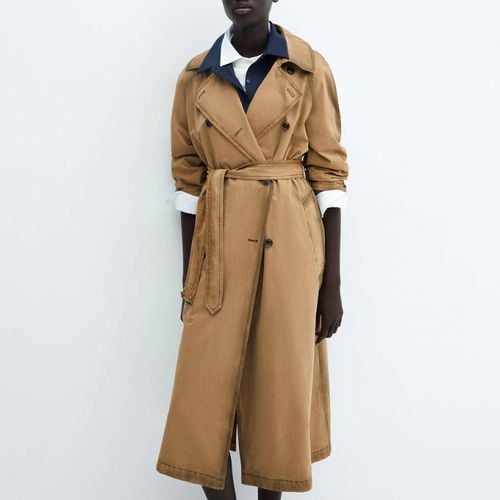 Beige Champu Trench Coat - Mango - Modalova