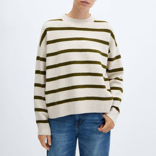 Khaki Striped Jumper - Mango - Modalova