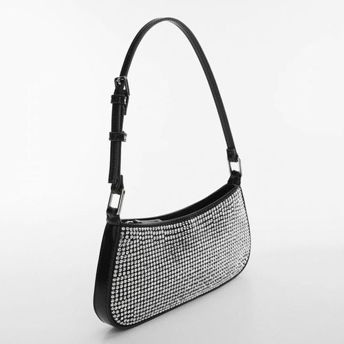 Black Rhinestone Shoulder Bag - Mango - Modalova