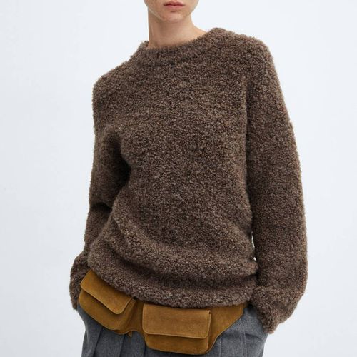 Chocolate Boucl Jumper - Mango - Modalova