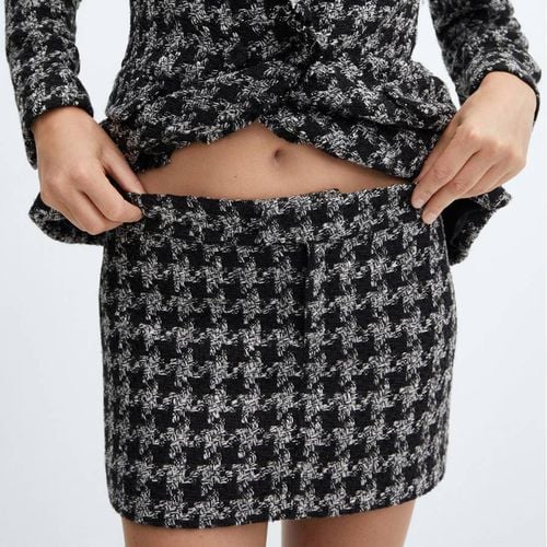 Grey Tweed Suit Mini Skirt - Mango - Modalova