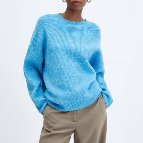 Turquoise Oversized Jumper With Dropped Shoulders - Mango - Modalova