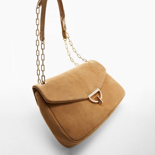 Brown Chain Suede Bag - Mango - Modalova