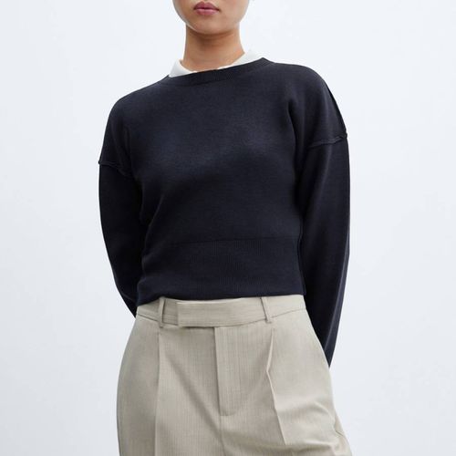 Dark Drop-Shoulder Jumper With Seam Detail - Mango - Modalova