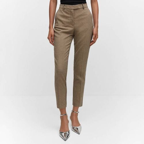 Brown Check Skinny Trouser - Mango - Modalova