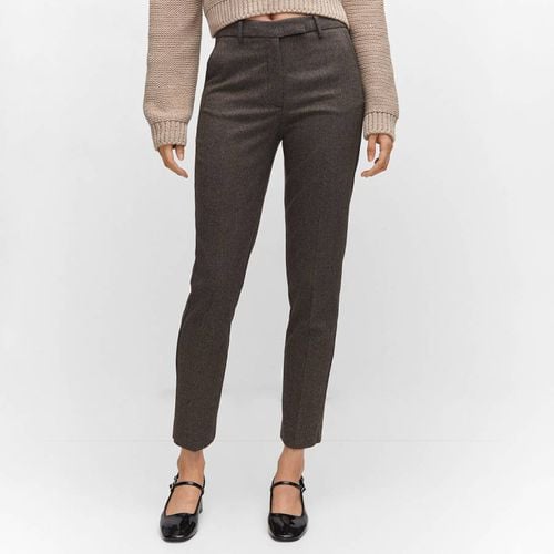 Grey Mid-Rise Skinny Trousers - Mango - Modalova