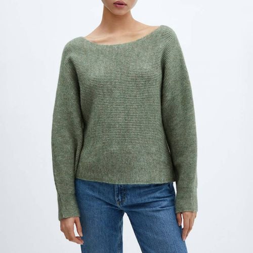 Green Puffed Sleeves Jumper - Mango - Modalova