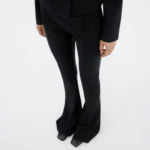 Black Flared Wool Trousers - Mango - Modalova