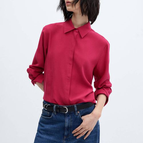 Pink Satin Effect Shirt - Mango - Modalova