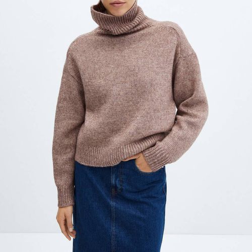 Mocha Turtleneck Knitted Jumper - Mango - Modalova