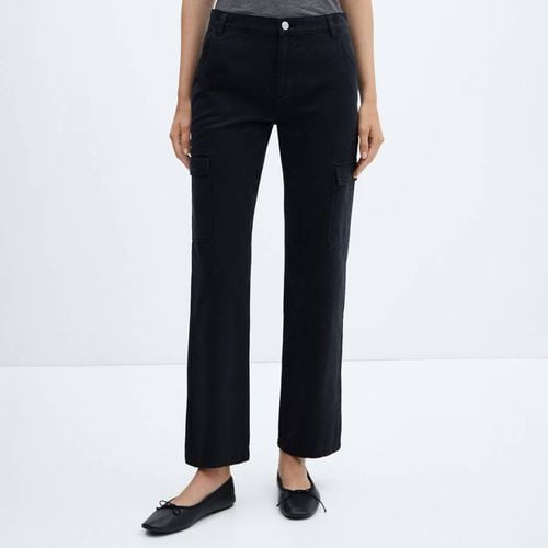 Charcoal Mid Rise Crop Trousers - Mango - Modalova