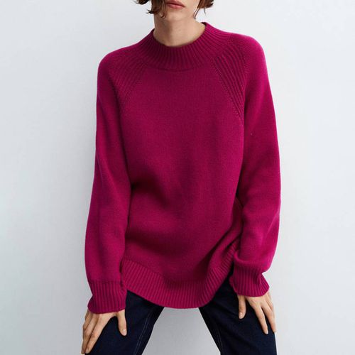 Fuchsia Oversized Wool Blend Jumper - Mango - Modalova