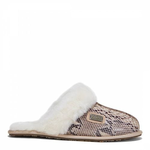 Snake Sand Closed Mule Slippers - Australia Luxe Collective - Modalova