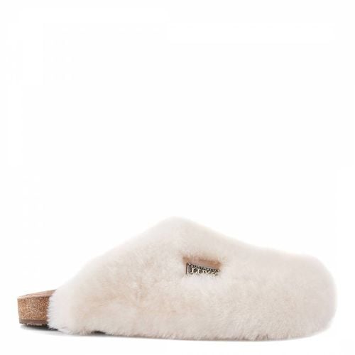 Ivory Dreamer Faux Fur Mule Slippers - Australia Luxe Collective - Modalova