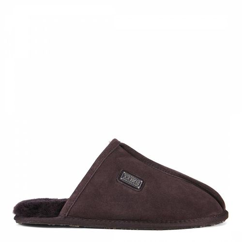 Men's Brown Mule Suede Slippers - Australia Luxe Collective - Modalova