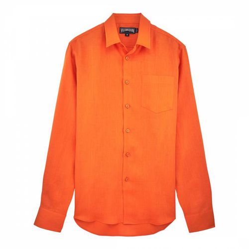 Orange Caroubis Linen Shirt - Vilebrequin - Modalova