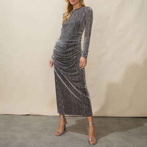 Silver Sparkle Jersey Midi Dress - Ro & Zo - Modalova