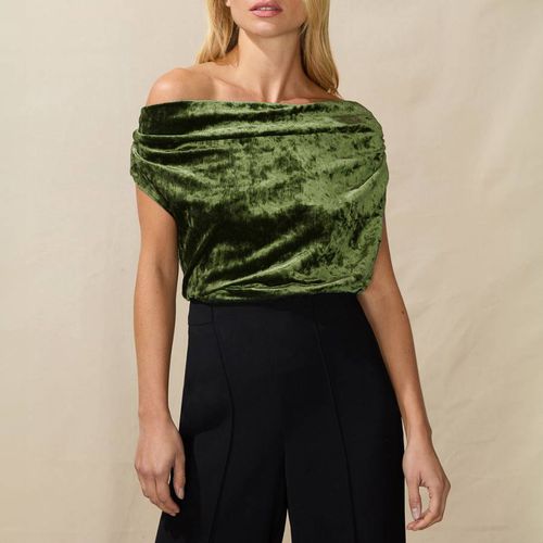 Ripple Velvet One Shoulder Top - Ro & Zo - Modalova