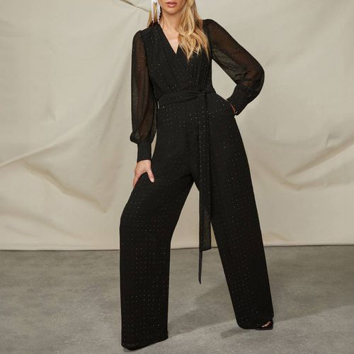 Black Hotfix Stud Jumpsuit - Ro & Zo - Modalova