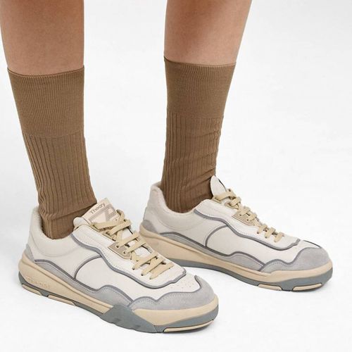 Cream Leather Trainers - Theory - Modalova