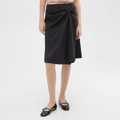 Black Twist Midi Skirt - Theory - Modalova